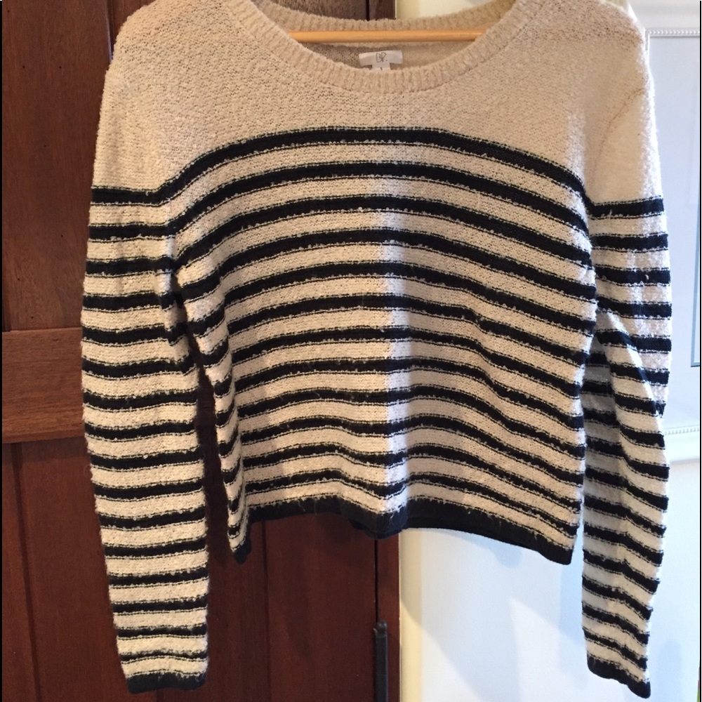 Cream and black striped sweater